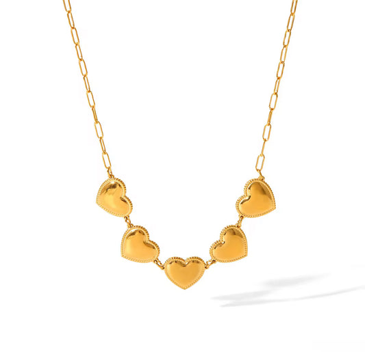 Hearts of Gold Necklace