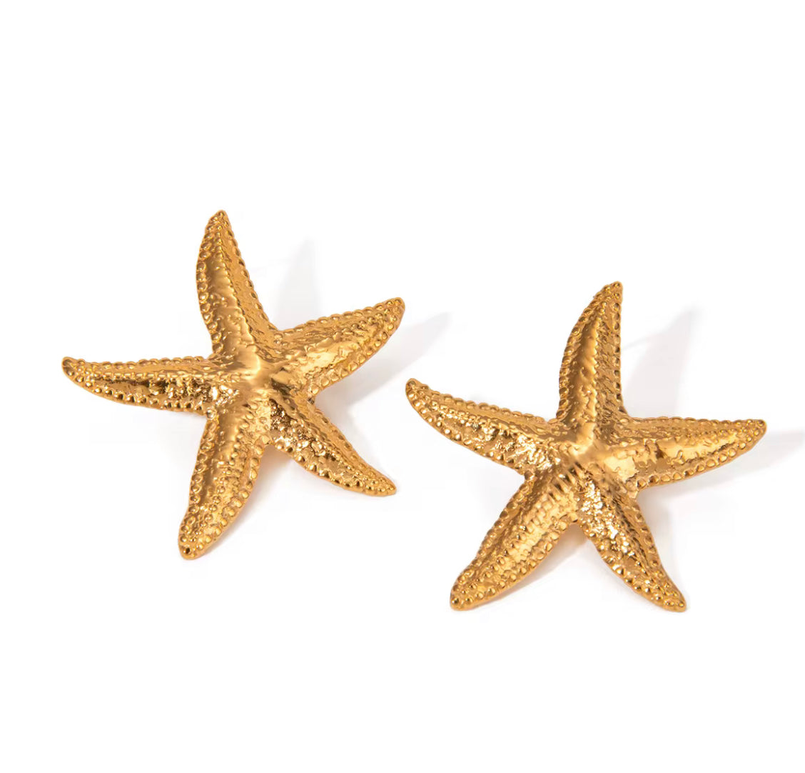 Golden Starfish Open Ring
