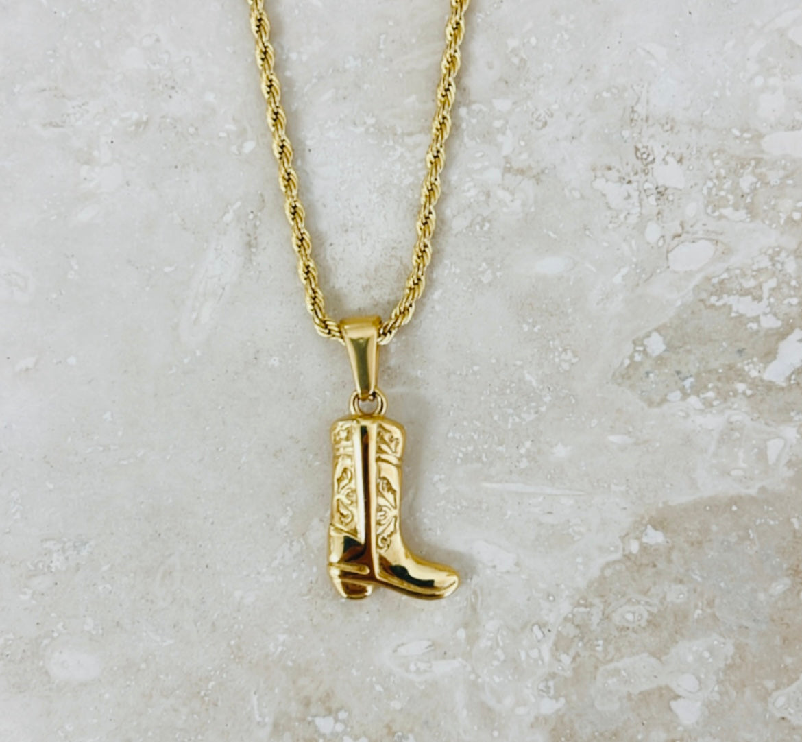 Western Boot Necklace