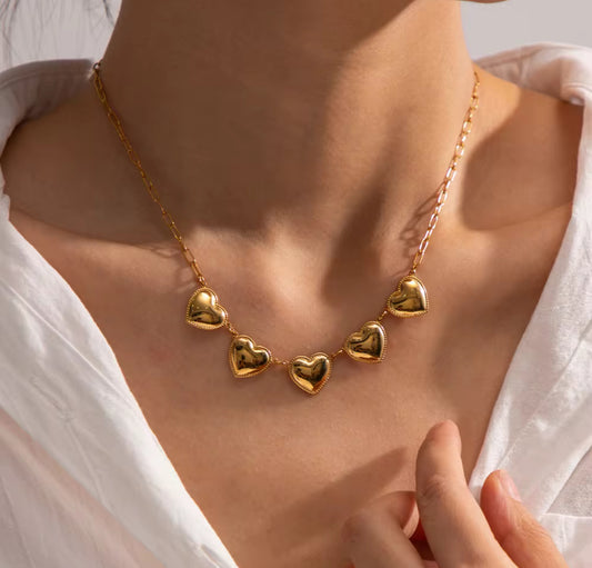 Hearts of Gold Necklace