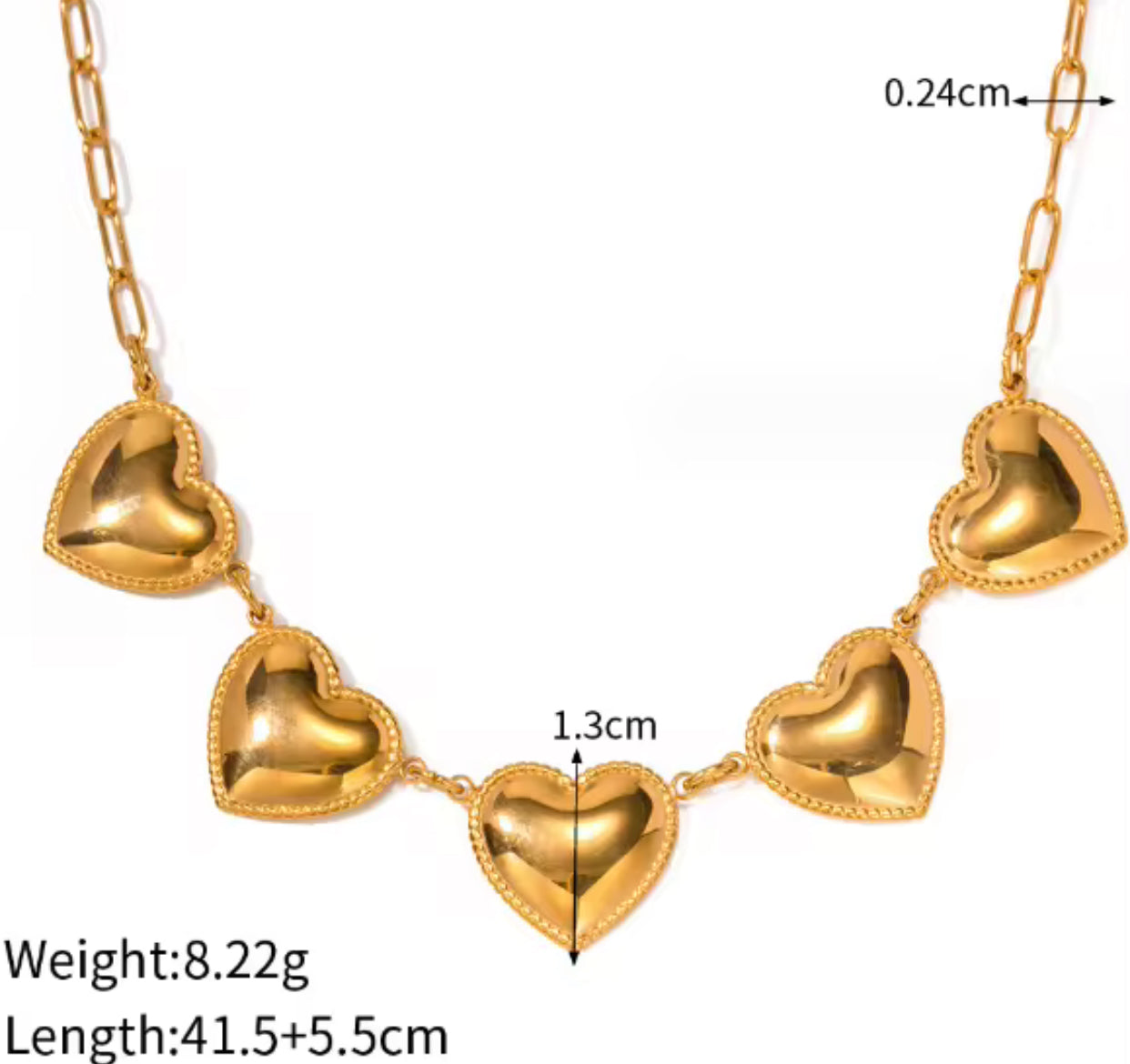 Hearts of Gold Necklace