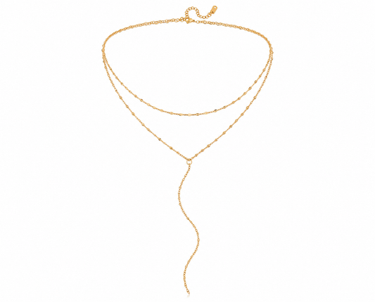 Double Layer Y Tassel Necklace