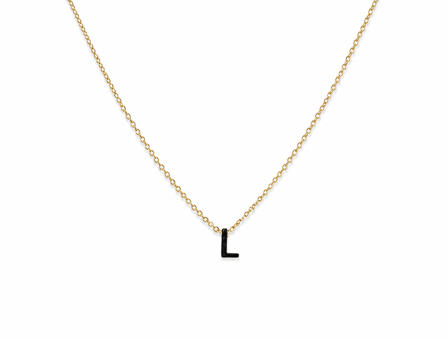 Initial Letter Charm Necklace