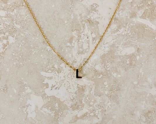 Initial Letter Charm Necklace