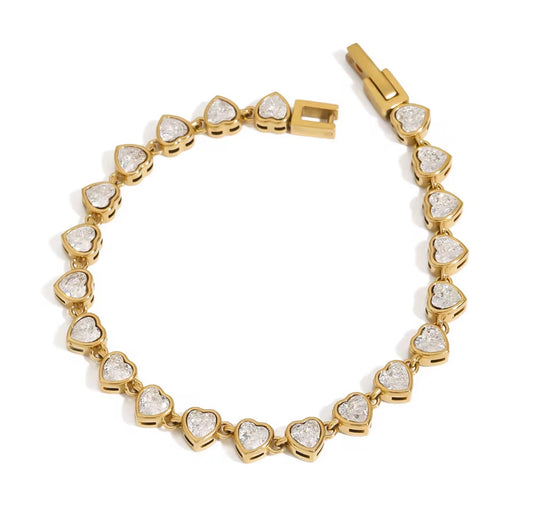 Heart Zircon Bracelet