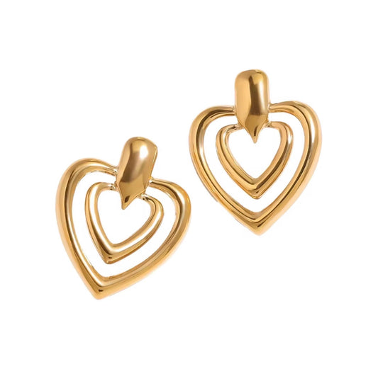 Double Heart Earrings