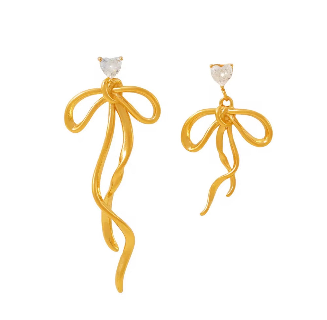 Zircon Bow Earrings