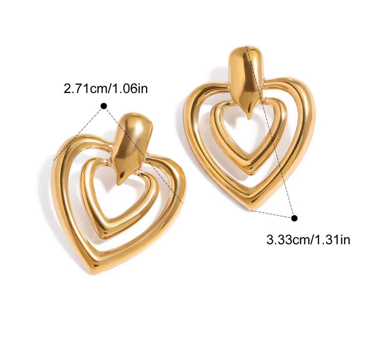 Double Heart Earrings