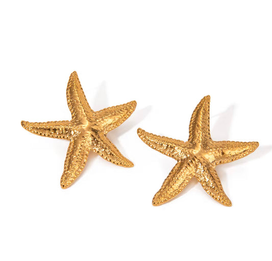 Golden Starfish Open Ring