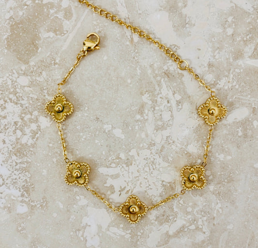 Gold Clover Bracelet