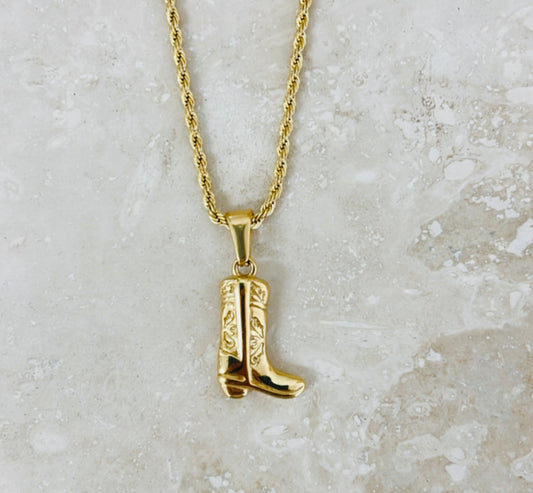Western Boot Necklace