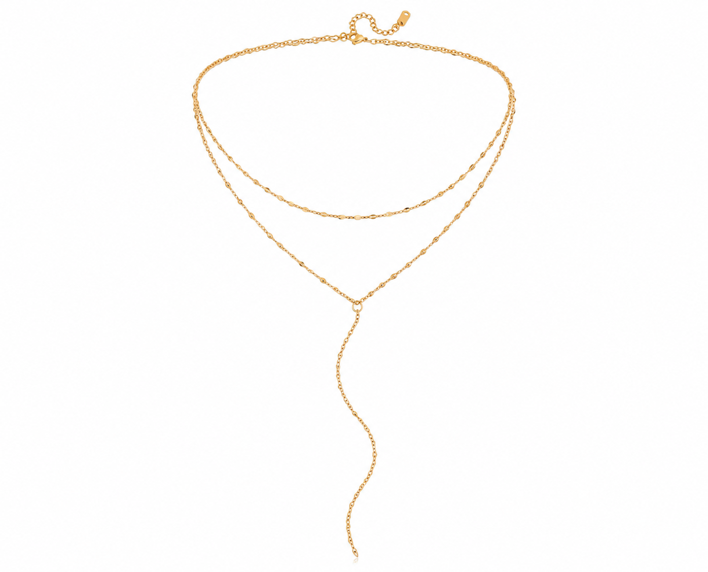 Double Layer Y Tassel Necklace