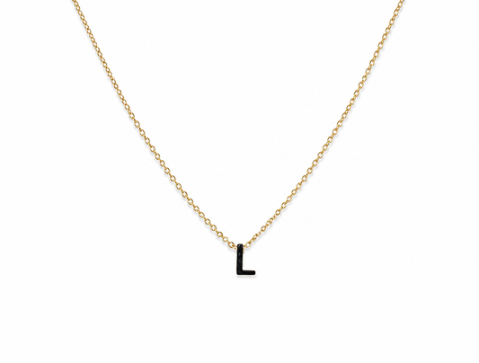 Initial Letter Charm Necklace
