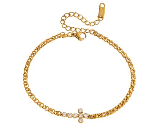 Zircon Cross Bracelet